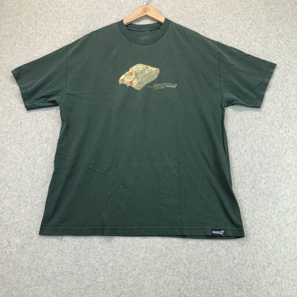 Super7 Firecracker Army Men's Large Green Graphic T-Shirt Vintage Toy Art